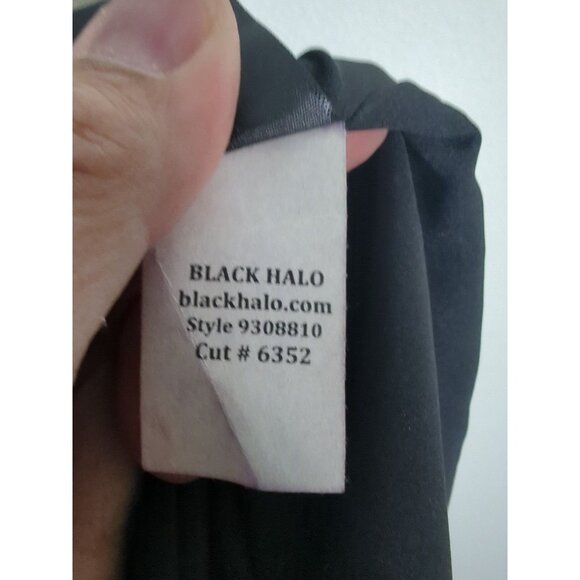 Black Halo Womens Skirt Floral Taffeta Party Cocktail Holiday Christmas Size 4 - Picture 11 of 11